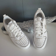Big Kids Air Force One Sneakers with Swarovski Crystals