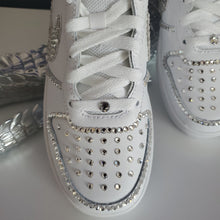 Load image into Gallery viewer, Big Kids Air Force One Sneakers with Swarovski Crystals