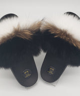 Alzheimer's Care Collection Ebony Tan White Slippers