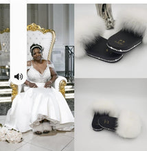 Load image into Gallery viewer, White with Single row of Swarovski Crystals