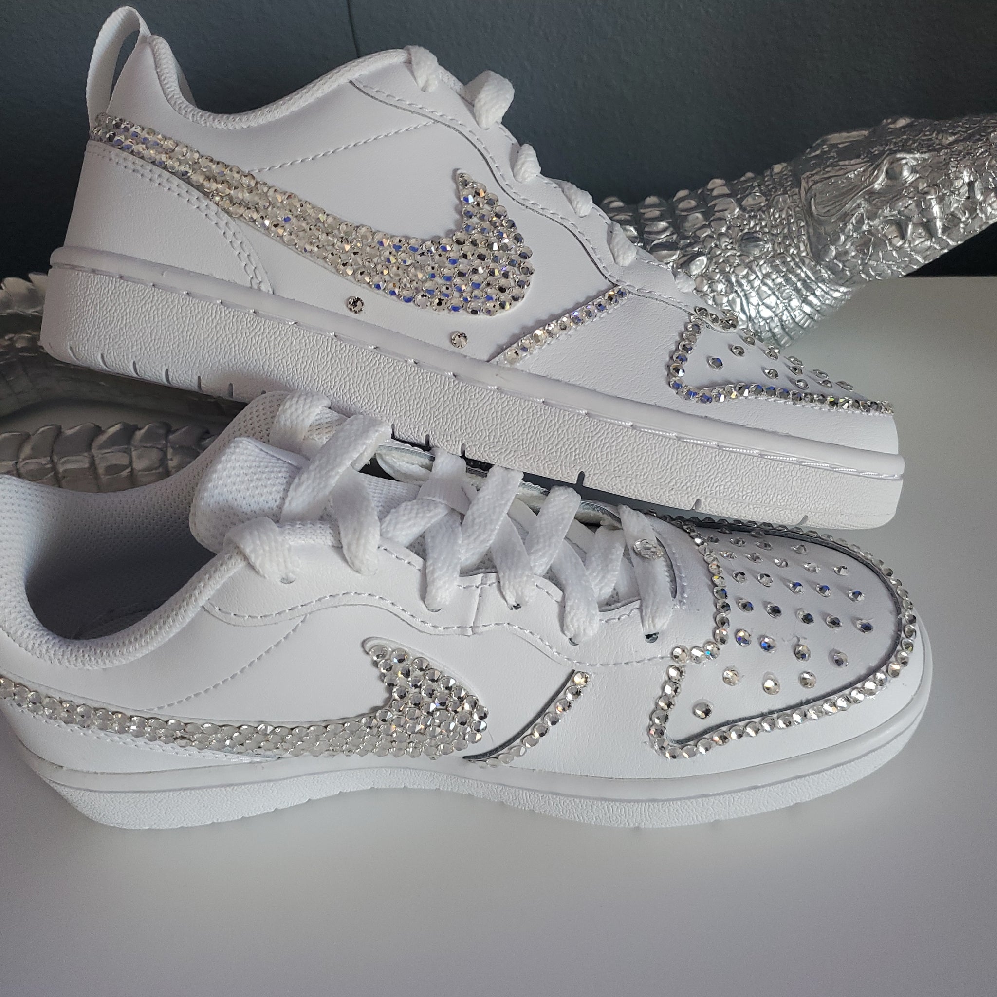 Big Air Force Sneakers with Crystals